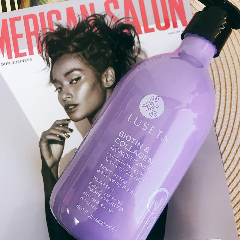 L LUSETA Luseta Biotin & Collagen Conditioner Thickening for Hair Loss & Fast Hair Growth - Infused with Argan Oil to Repair Damaged Dry Hair - Sulfate Free Paraben Free 16.9oz - Image 3